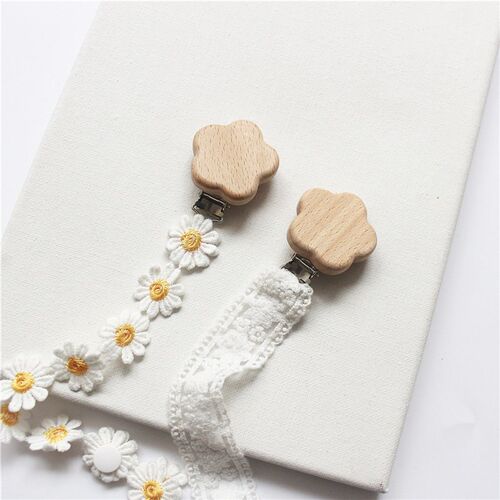 Baby Pacifier Clip Chain Daisy Lace  Anti-lost Pacifier Hold