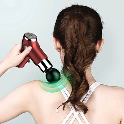 Fascia Gun Deep Tissue Massage Black Gray LED Display Multif