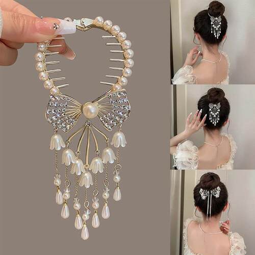 Girl Elegant Hair Claw Pill Head tail Buckle tail Buckle Pea