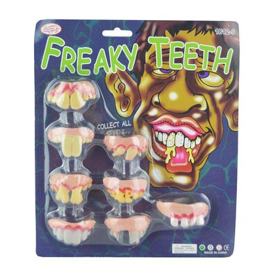 10pcs Halloween prank prank toy prop dentures搞笑假牙套龅牙