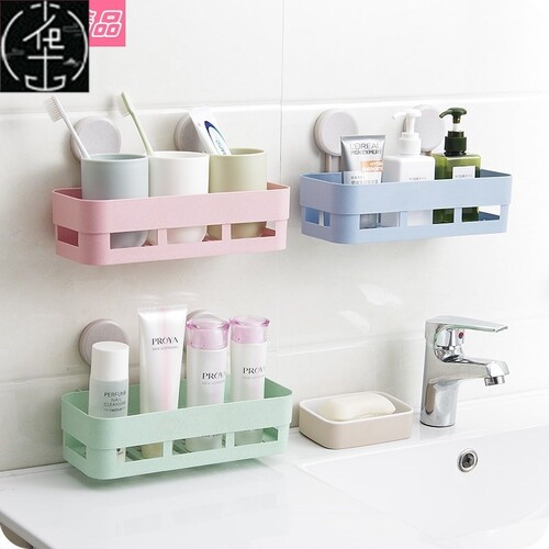 2pcs bathroom holder shelf stand rack sucker toothbrush wall