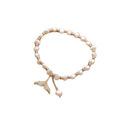 Simple sweet ball brlet female ins niche freshwater pearl br