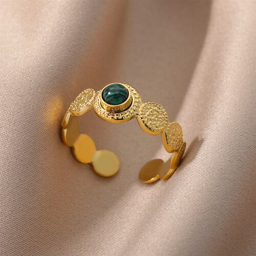 Colorful Ball Opal Ring Natural Stone Rings For Women Open