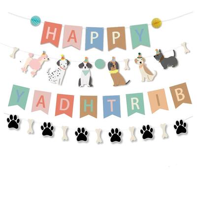 Pet Dog Party Plates Cup napkin Disposable Tableware Set pup