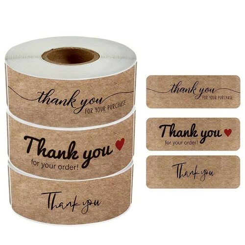 hank You for Your Order ers Kraft Paper Sealing ers Retangul