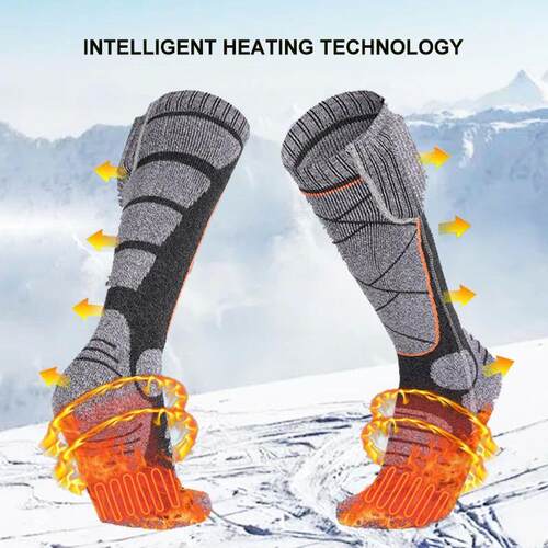 5000mAh Winter Heated Socks Mens Womens Thermal Heating Fo