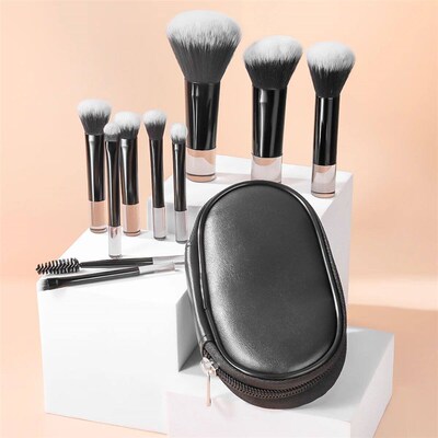 Makeup Brush Sets,10pcs Plastc mn wth bag multfunctonal Make