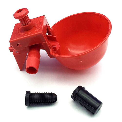 5/10/20Set Red Chicken Waterer Automatic Drinking Bowls for
