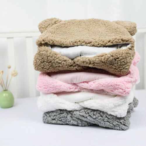 Cute Newborn Baby Boys Girls Blankets Plush Swaddle Wrap Ult