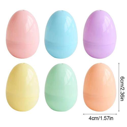 12/24Pcs Fillable Easter Eggs Candy Gift Packing Box Kids Hu