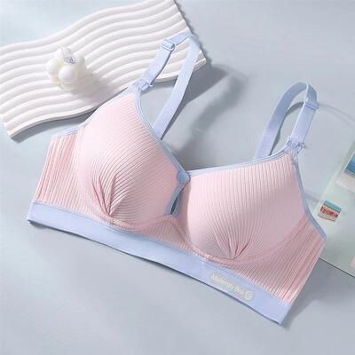 Maternity Nursing Bra No Underwire Front Open Gathered Suppo