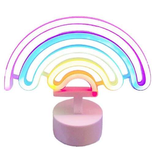 Rainbow Unicorn Neon Led Night Lamp Kids Bedroom Warm Night