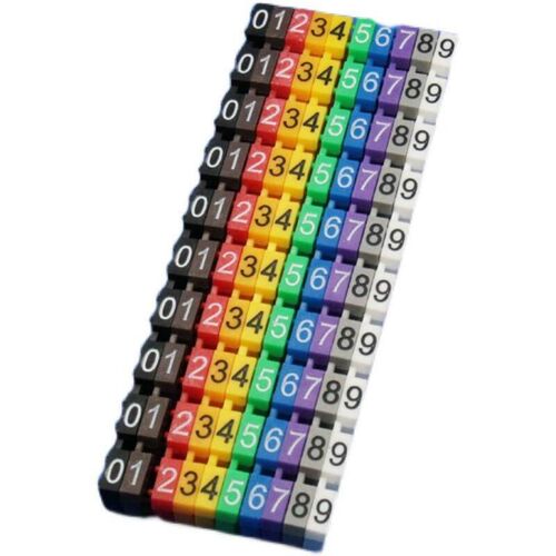 500PCS EC-0 Cable Wire Marker 0 to 9 For Cable Size 1.5 sqmm