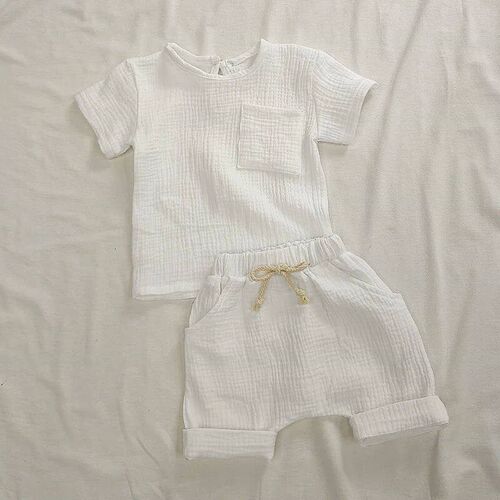 Organic Cotton Baby Clothes Set Summer Casual ops Shorts For