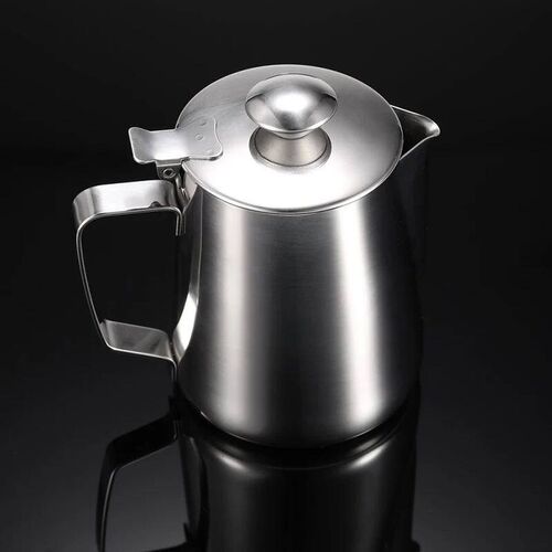 Stainless Steel Milk Frothing Pitcher with Lids Espresso Ste