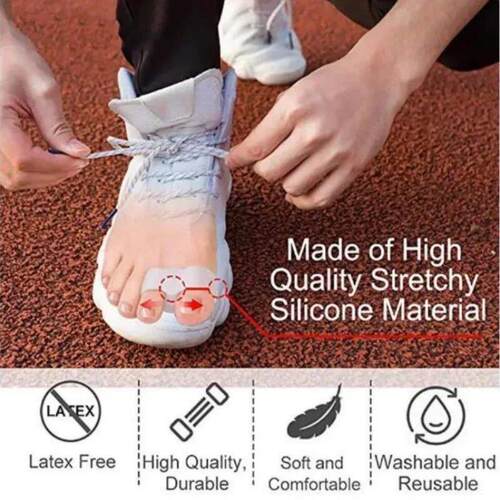 2pcs=1pair Silicone Two Hole Toe Separator Gel Foot Finger P