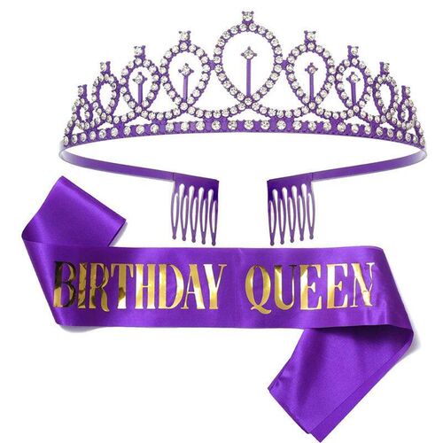 Princess Birthday Party Straps Ribbon Crown Set Banquet