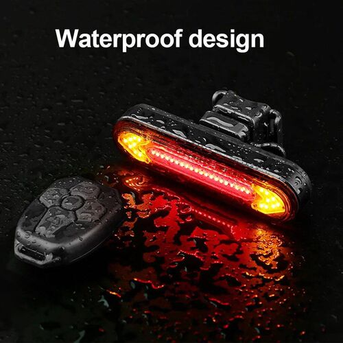 Bike Turn Signal Light 100lm Remote Control Bicycle Tailligh