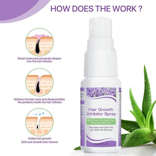 Hair Inhibitor, Painless Hair Regrowth Inhibitor Spray抑喷雾