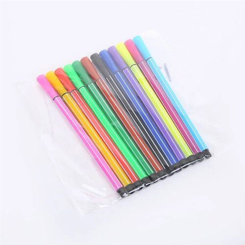 12 Colors Art Marker Pen Drawing Set Colored Children Painti