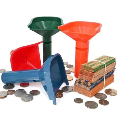 1 Set Coin Counter Portable Coin Sorter Funnel Shape Coin