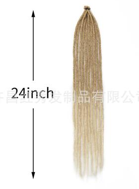 African Dreadlock Braids 24inch Womens Wig Monochrome Gradie