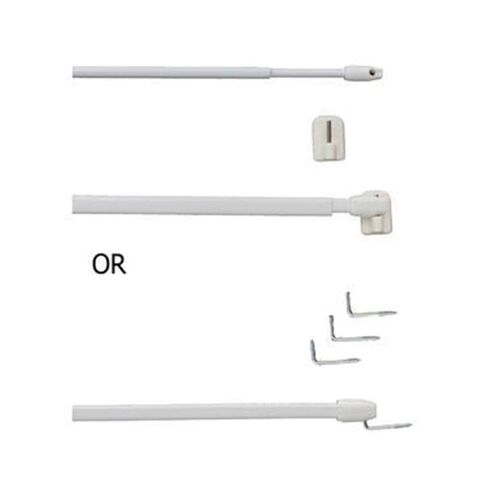 2Pcs Adjustable Curtain Rod Bathroom Bar Shower Extendable T