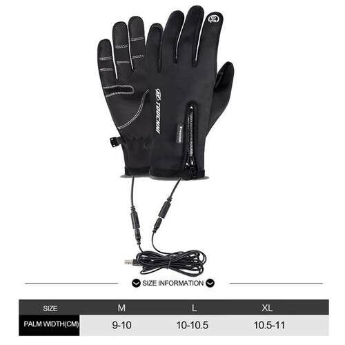 USB Electric Heated Gloves Women Men Winter Warm Thermal Glo