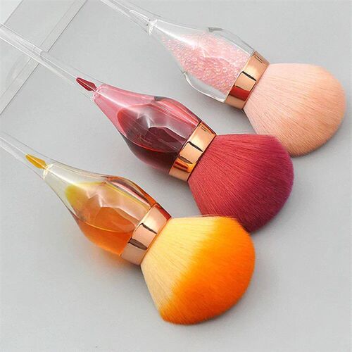 1PC Red Wine Glass Shape Facial Brush Large Soft Powder Blus