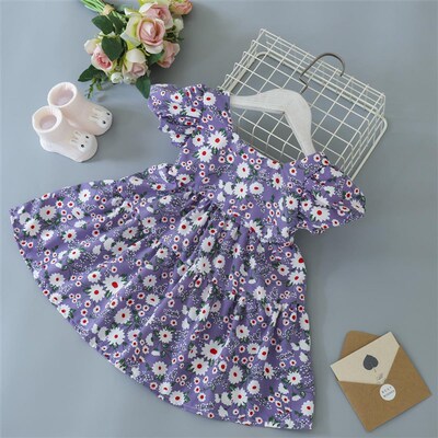 Summer Toddler Dresses Baby Girl Clothes Cute Flowers Print