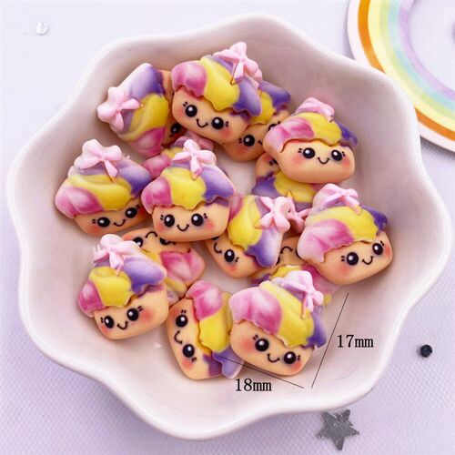 12PCS Resin Colorful Mini Various Fruit Cartoon Ice Cream Ca