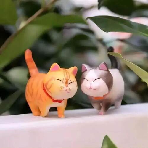 9pcs Cute Cat Ornaments Set, Kawaii Desktop Decor for Home