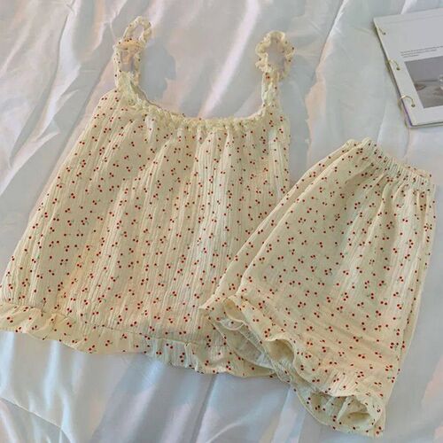 Nachtkleding Dames Pyjama Shorts Sets Koreaanse Pijama Sweet