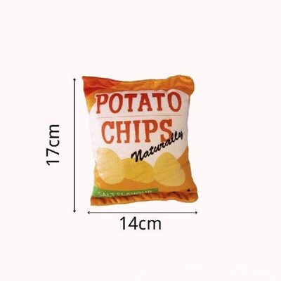 Funny Dog Toys Crisps Plush Filled Pets Squeaky Chew Toy