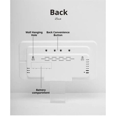 2025 Borderless Electronic Clock Multi Functional Hanging Du