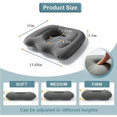 Inflatable Donut Hemorrhoid Seat Cushion Pad Massage Pillow
