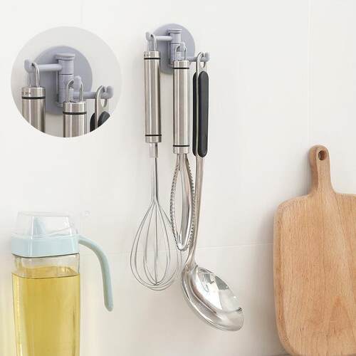 Rotating three-pronged hook, rotating hanging hook, towel ba