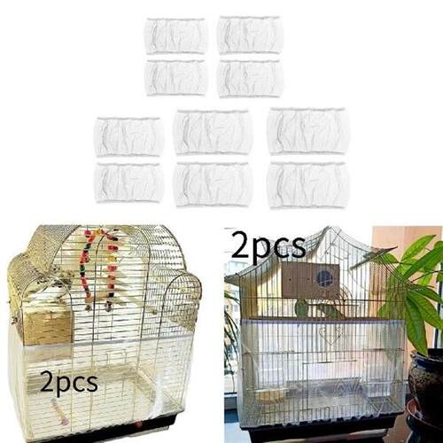 2x Bird Cage Covers Airy Nets Fits Round or Square Cages