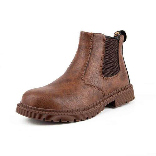 Waterproof Safety Work Shoes For Men Chelsea Steel Head Leat