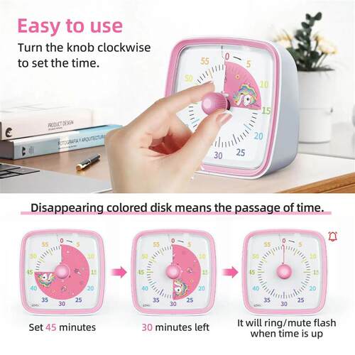 Childrens Night Light Visible Learning Timer, 60-minute Cou