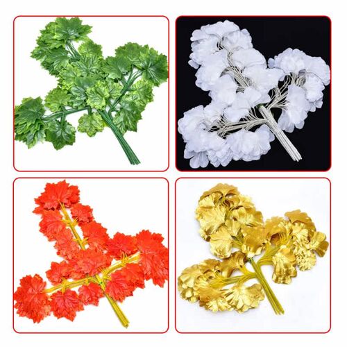 12Pcs/Branch Simulation Plant Artificial  Ficus Leaves Plast