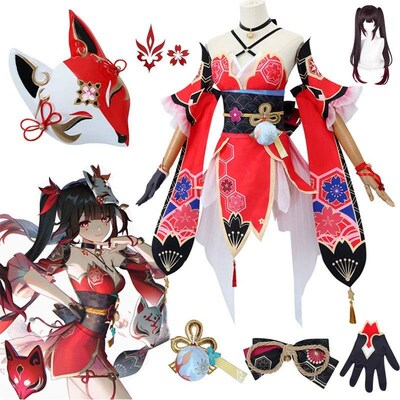 Honkai Star Rail Sparkle Cosplay Costume Full Set Mask Wig W