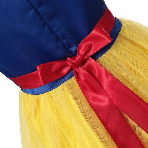 Snow White Princess Dress for Girl Costume with Cloak Summer