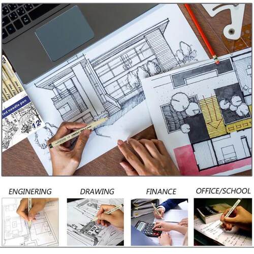 Pigment Liner Micron Pen Marker set Hook Line Needle Pen Art