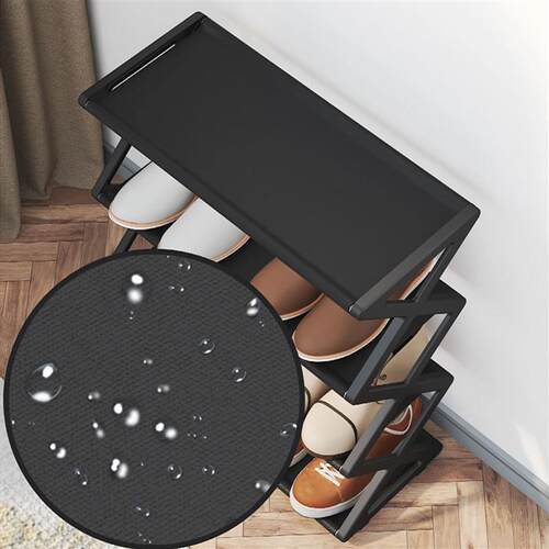 4 Tier Foldable Shoe Rack Space Saving  Standing Shoe Storag