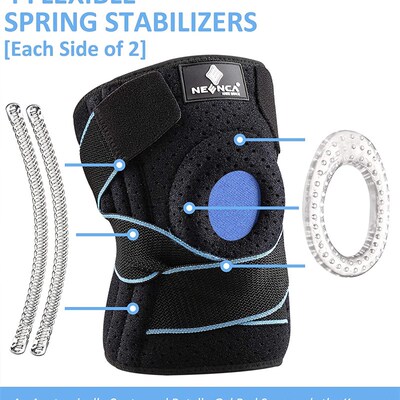 Knee Brace with Side Stabilizers for Meniscus Tear Knee Pain