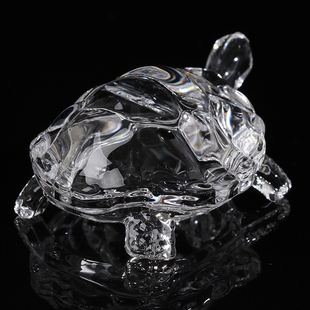 Crystal Turtle Figurine Miniature Tortoise Statue Chinese Lu