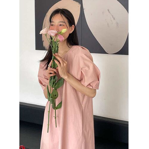 Pastoral Three-dimensional Casual Dress Mulan Spring New Lon