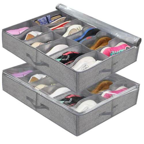 Shoe Storage Box Under Bed Sturdy Closet Container for Home