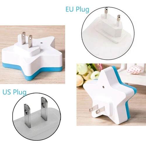 LED Stars Night Lights EU/US Plug Night Lamp Light Home Deco